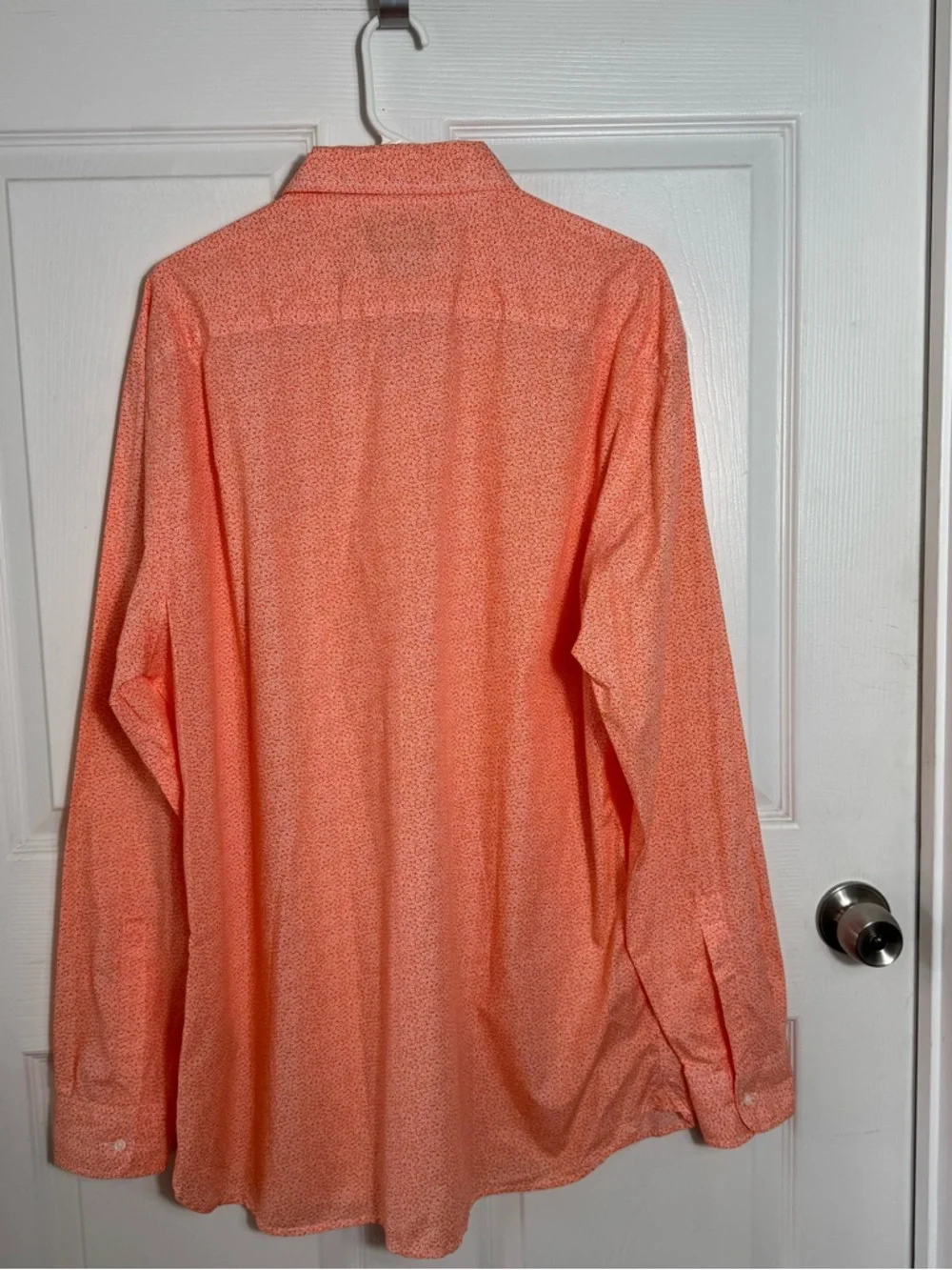 Psycho Bunny Button Down Shirt 2XL Orange Floral Print Lightweight - Picture 2 of 9